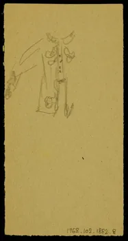 partie d'un ensemble de dessins Ebauche de figure 1968.102.1882.8 Photo Mucem