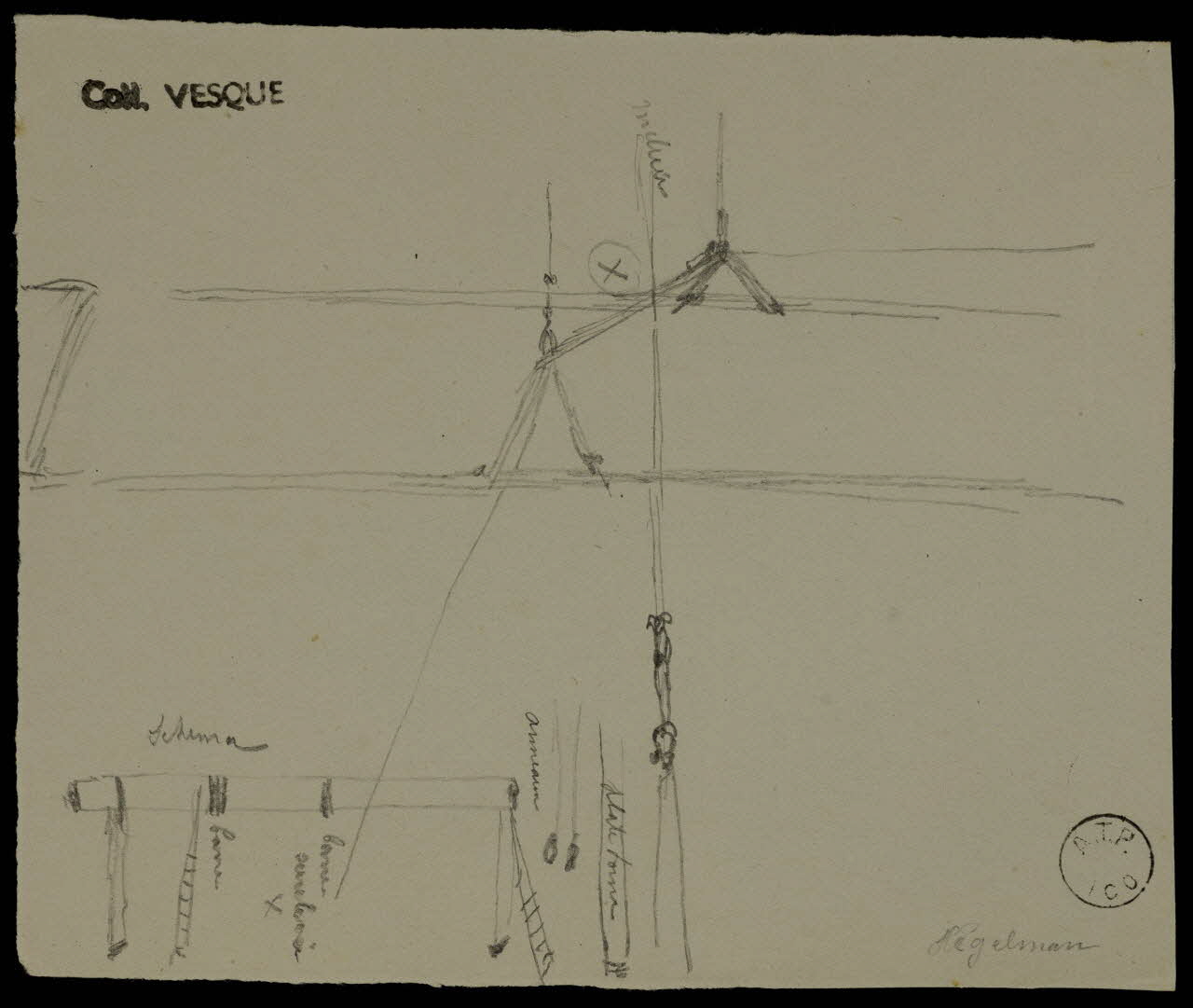 partie d'un ensemble de dessins Hegelman 1968.102.1887.4 Photo Mucem