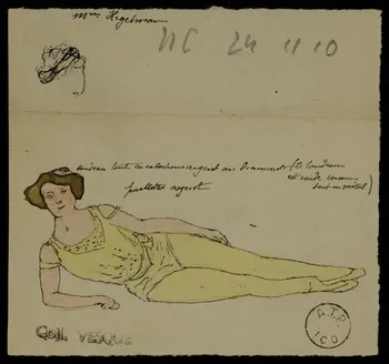 partie d'un ensemble de dessins Mme Hegelman 1968.102.1887.6 Photo Mucem