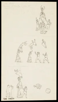 partie d'un ensemble de dessins Les Héras 1968.102.1894.1 Photo Mucem