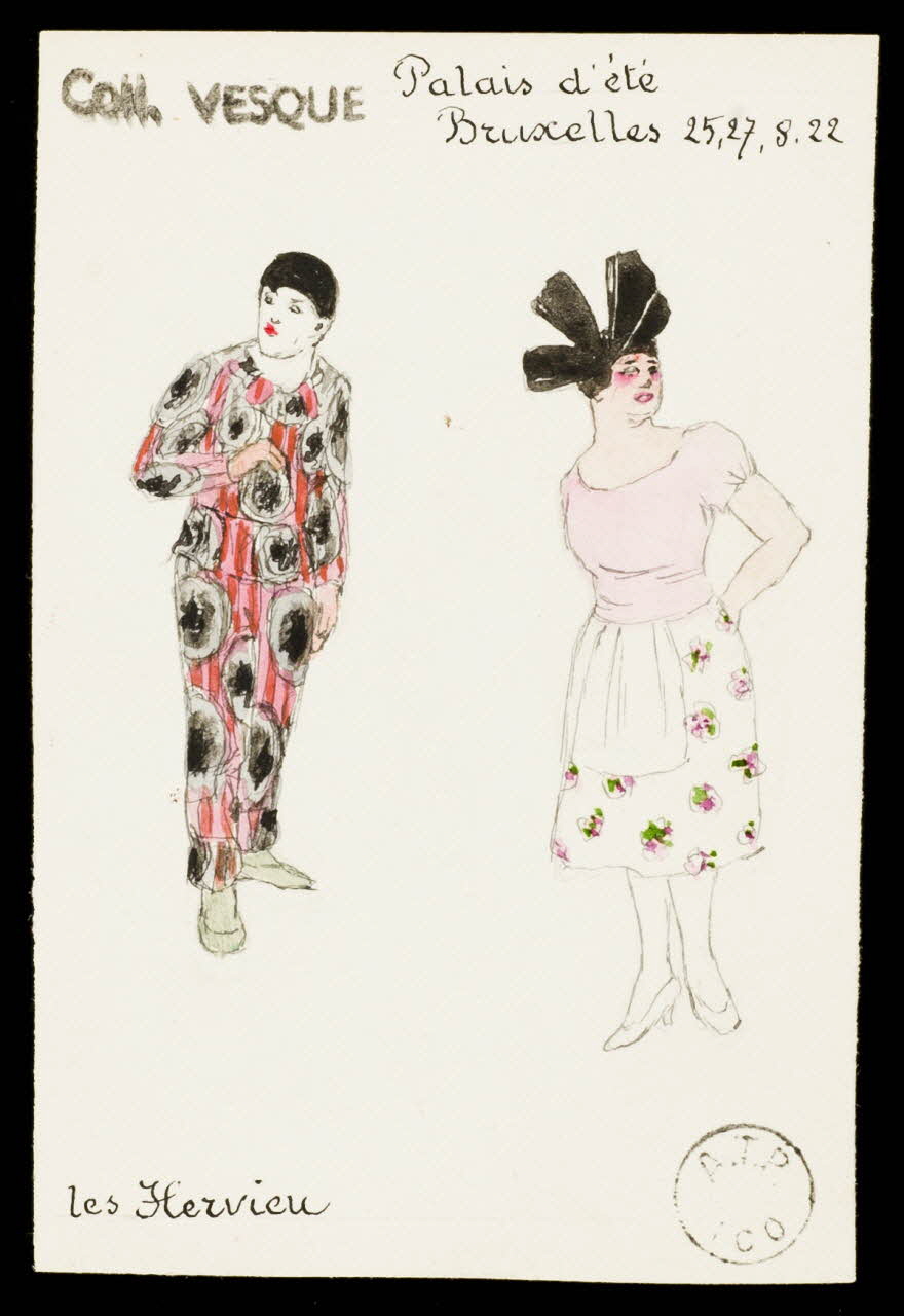 partie d'un ensemble de dessins les Hervieu 1968.102.1898 Photo Mucem