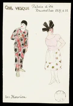 partie d'un ensemble de dessins les Hervieu 1968.102.1898  Photo Mucem