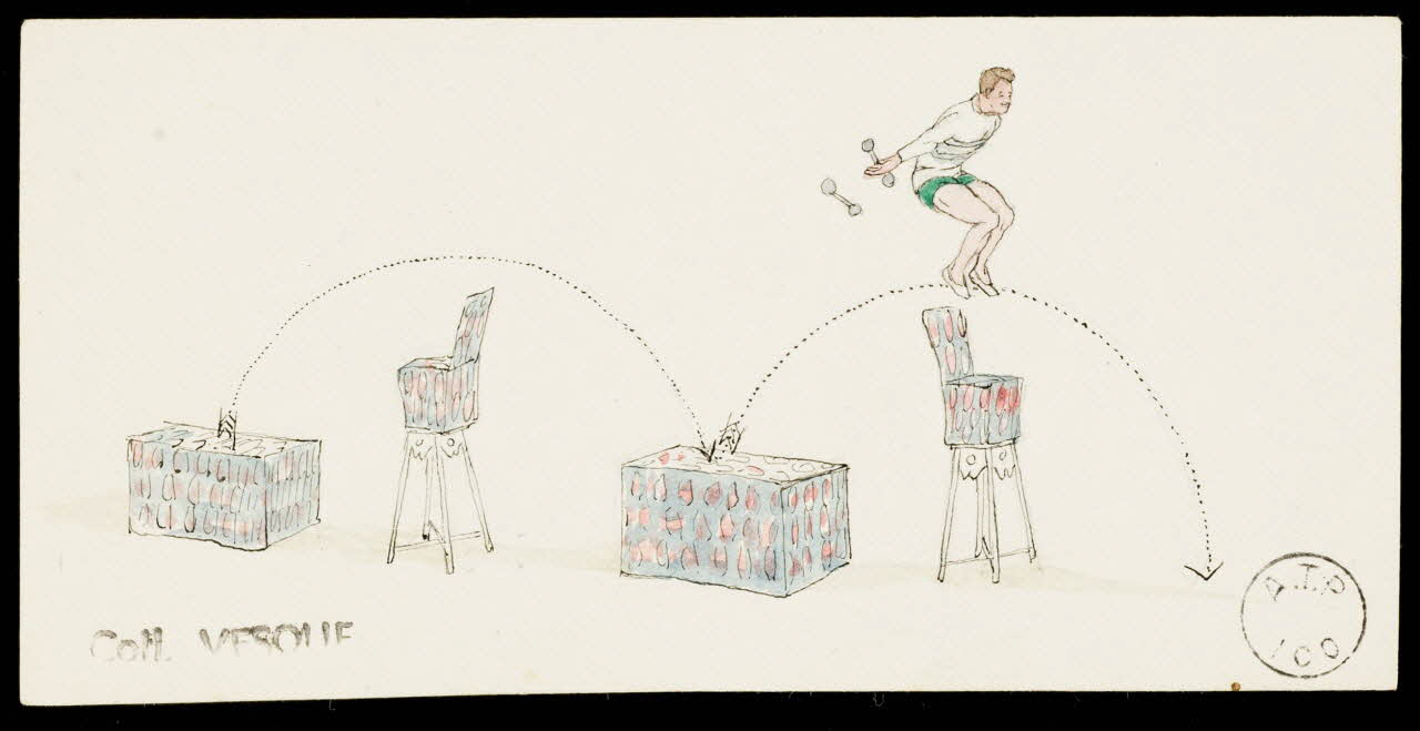 partie d'un ensemble de dessins John Higgins 1968.102.1899.3 Photo Mucem