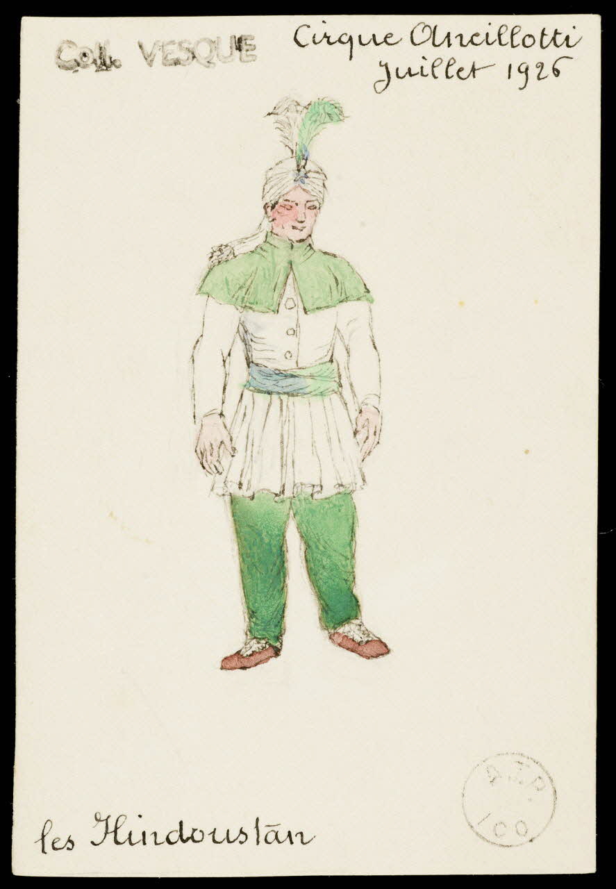 partie d'un ensemble de dessins les Hindoustan 1968.102.1903 Photo Mucem