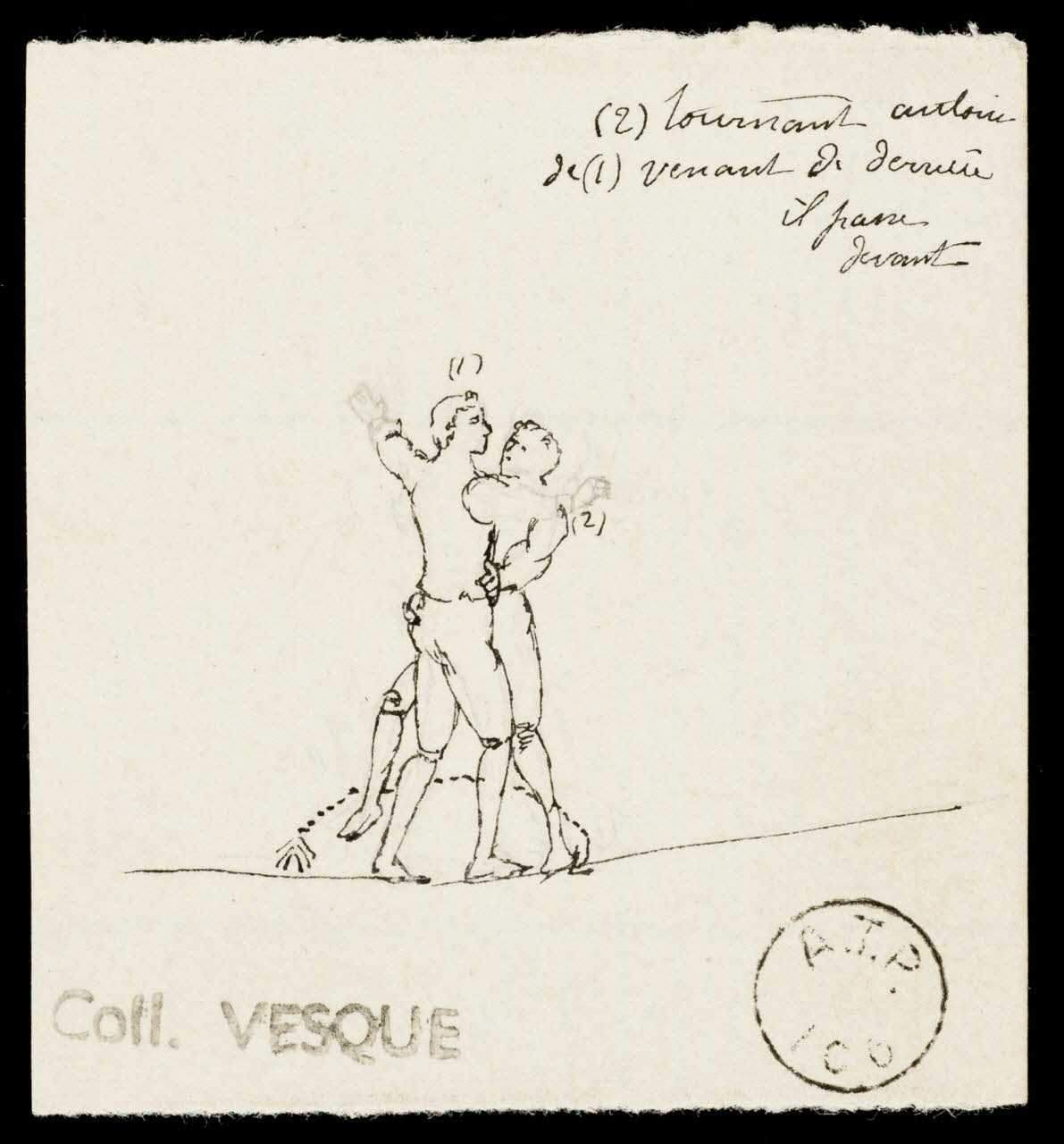 partie d'un ensemble de dessins Holloway 1968.102.1908.1 Photo Mucem