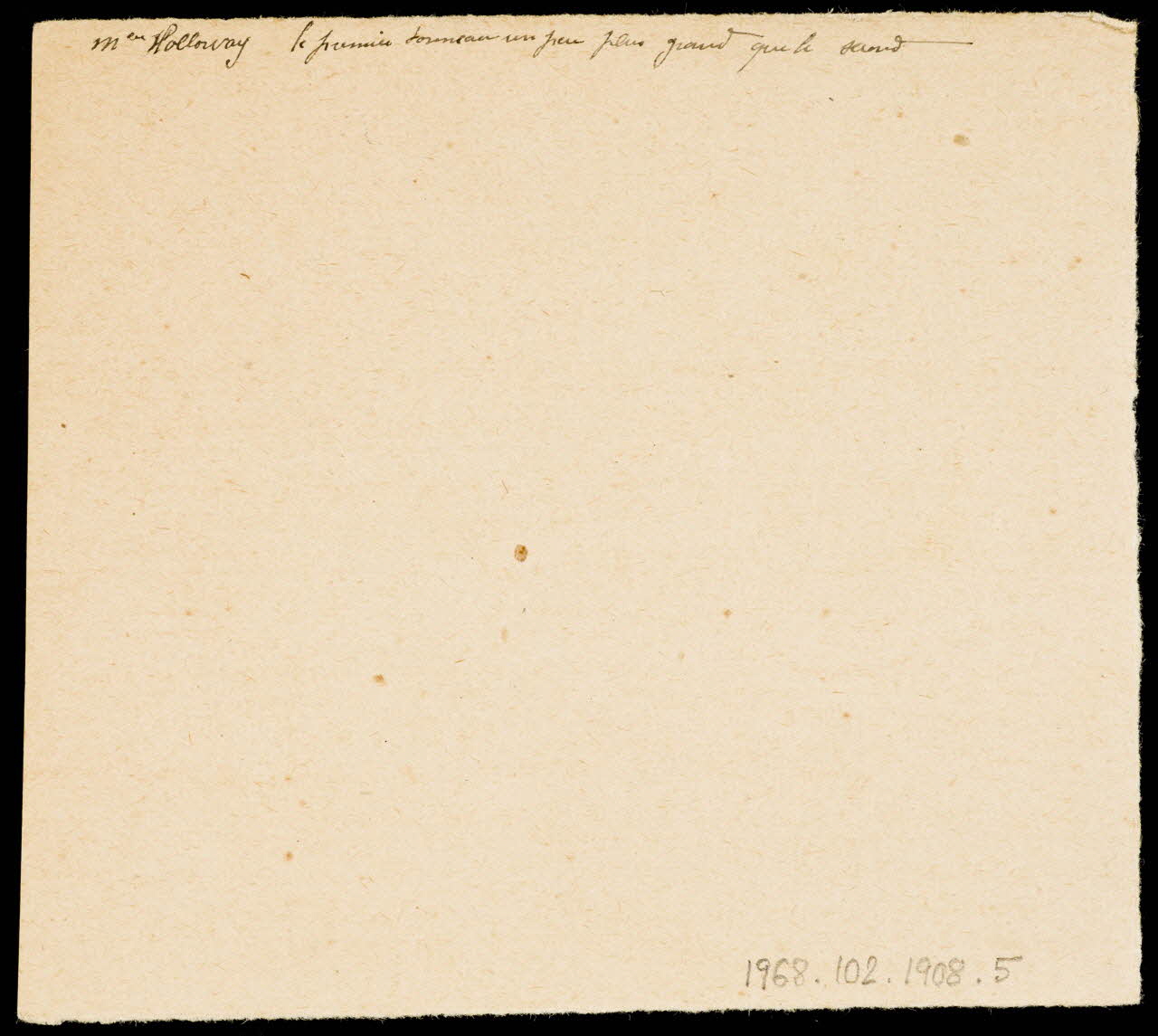 partie d'un ensemble de dessins Mlle Holloway 1968.102.1908.5  Photo Mucem