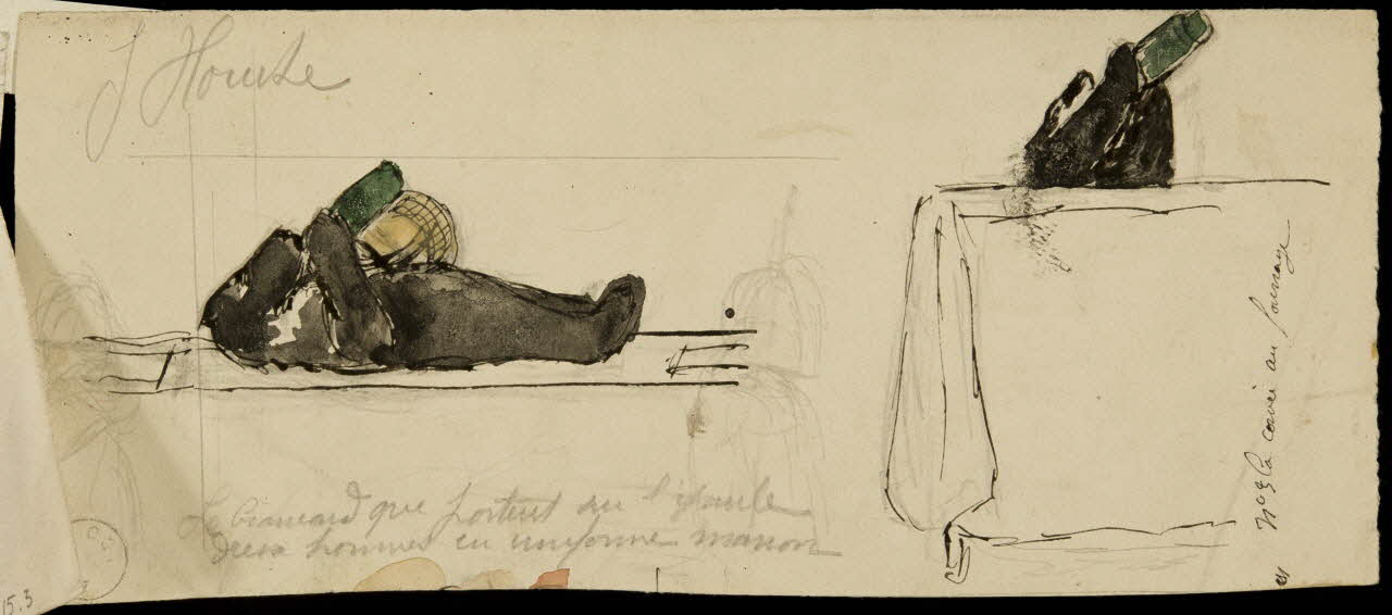 partie d'un ensemble de dessins J. Houcke 1968.102.1915.2 Photo Mucem