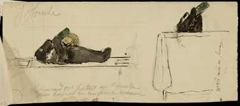 partie d'un ensemble de dessins J. Houcke 1968.102.1915.2 Photo Mucem