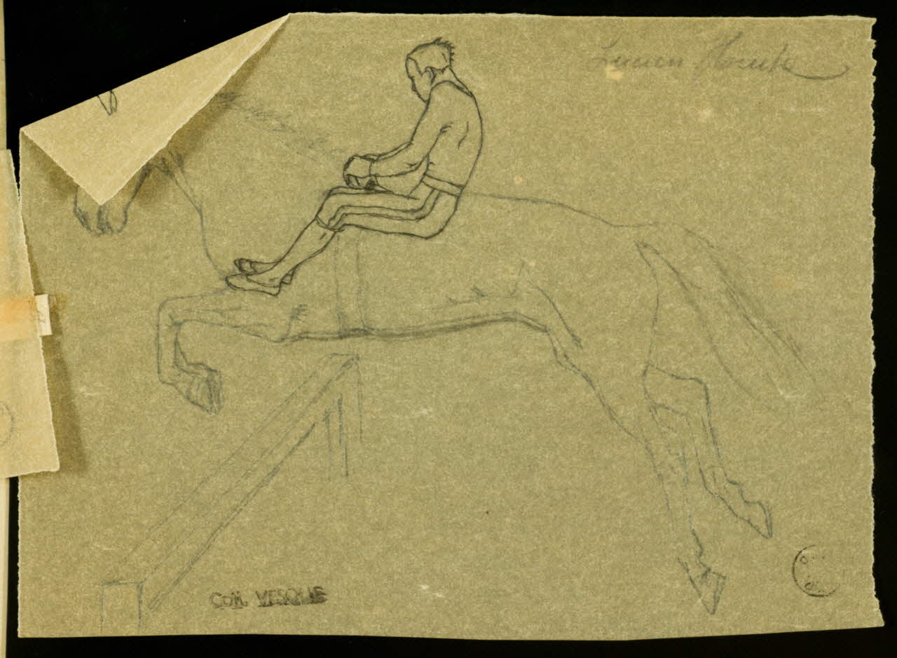 partie d'un ensemble de dessins Lucien Houcke 1968.102.1917.2 Photo Mucem