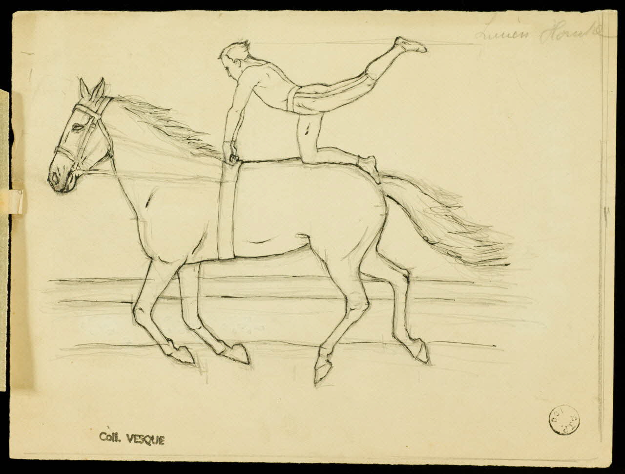 partie d'un ensemble de dessins Lucien Houcke 1968.102.1917.4 Photo Mucem