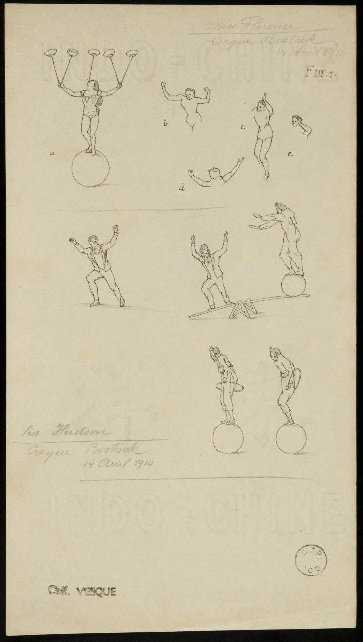partie d'un ensemble de dessins Miss Florence  Les Hudson 1968.102.1922.1 Photo Mucem