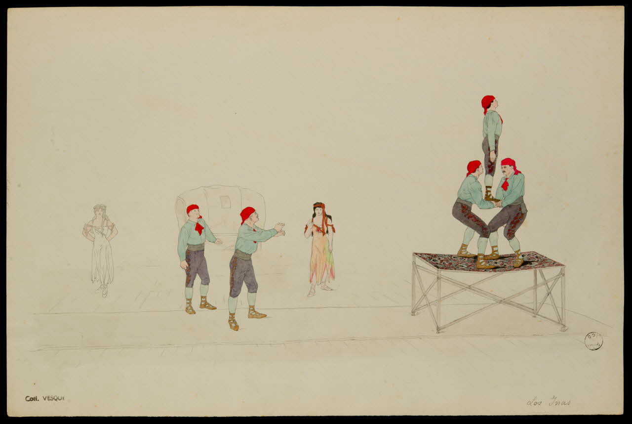 partie d'un ensemble de dessins Los Inas 1968.102.1938.2 Photo Mucem
