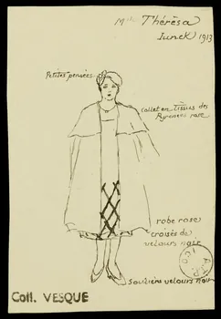 partie d'un ensemble de dessins Mlle Thérèsa  Iunck 1968.102.1940 Photo Mucem
