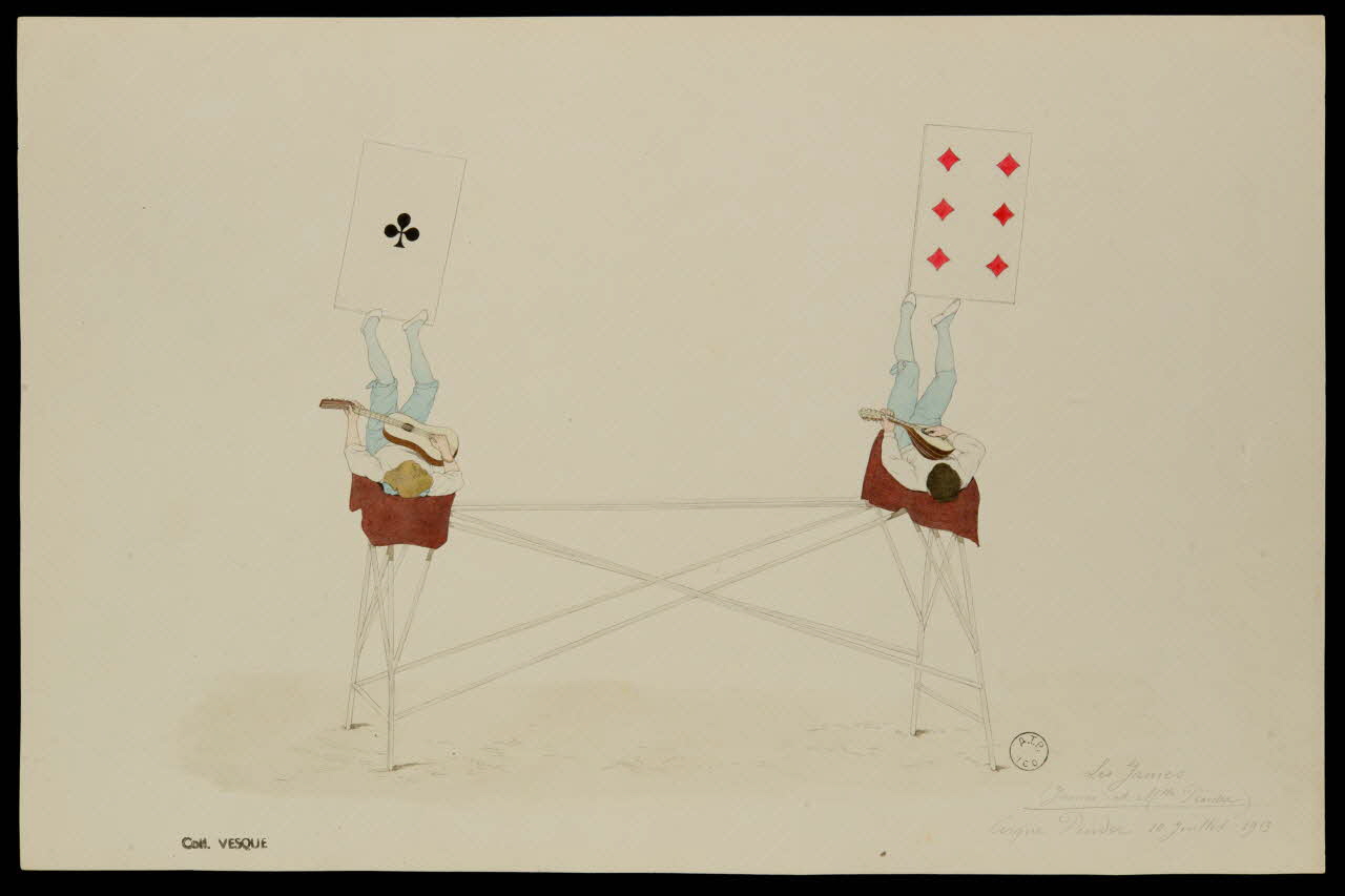 partie d'un ensemble de dessins Les James  (James et Mlle Pinder) 1968.102.1949 Photo Mucem