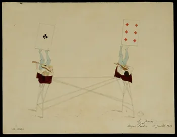 partie d'un ensemble de dessins Les James  Cirque Pinder 10 Juillet 1913 1968.102.1950 Photo Mucem