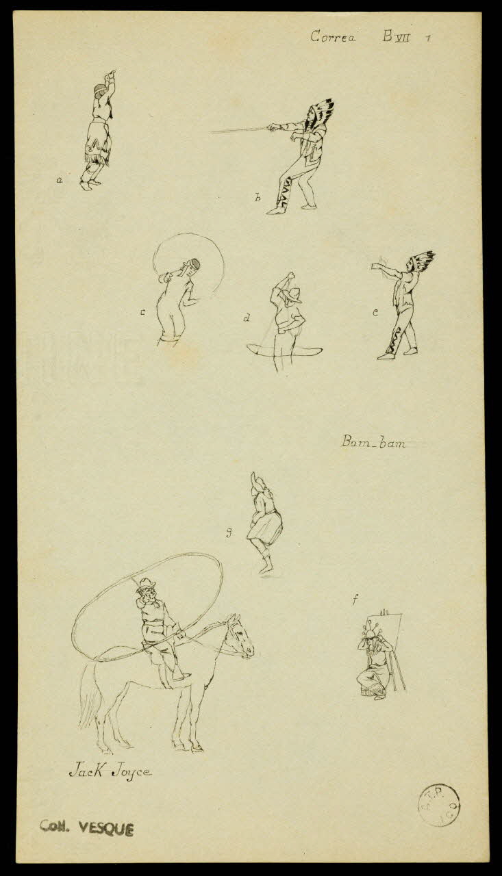 partie d'un ensemble de dessins Correa  Bam-bam  Jack Joyce 1968.102.1957.2 Photo Mucem