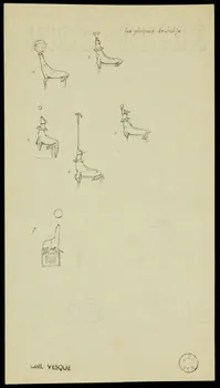 partie d'un ensemble de dessins Les phoques de Judge 1968.102.1960.1 Photo Mucem