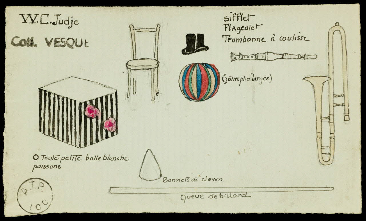 partie d'un ensemble de dessins W.C. Judge 1968.102.1961.1 Photo Mucem