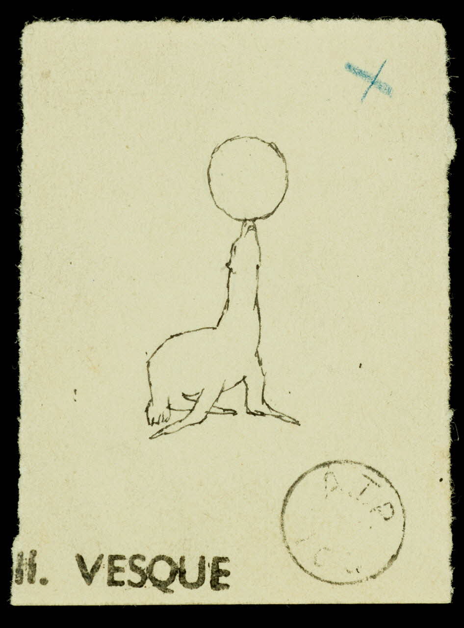 partie d'un ensemble de dessins Mlle Juliette 1968.102.1965.2 Photo Mucem