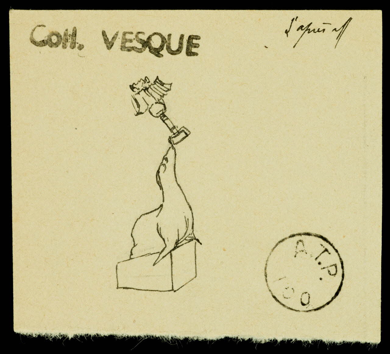 partie d'un ensemble de dessins Mlle Juliette 1968.102.1965.9 Photo Mucem