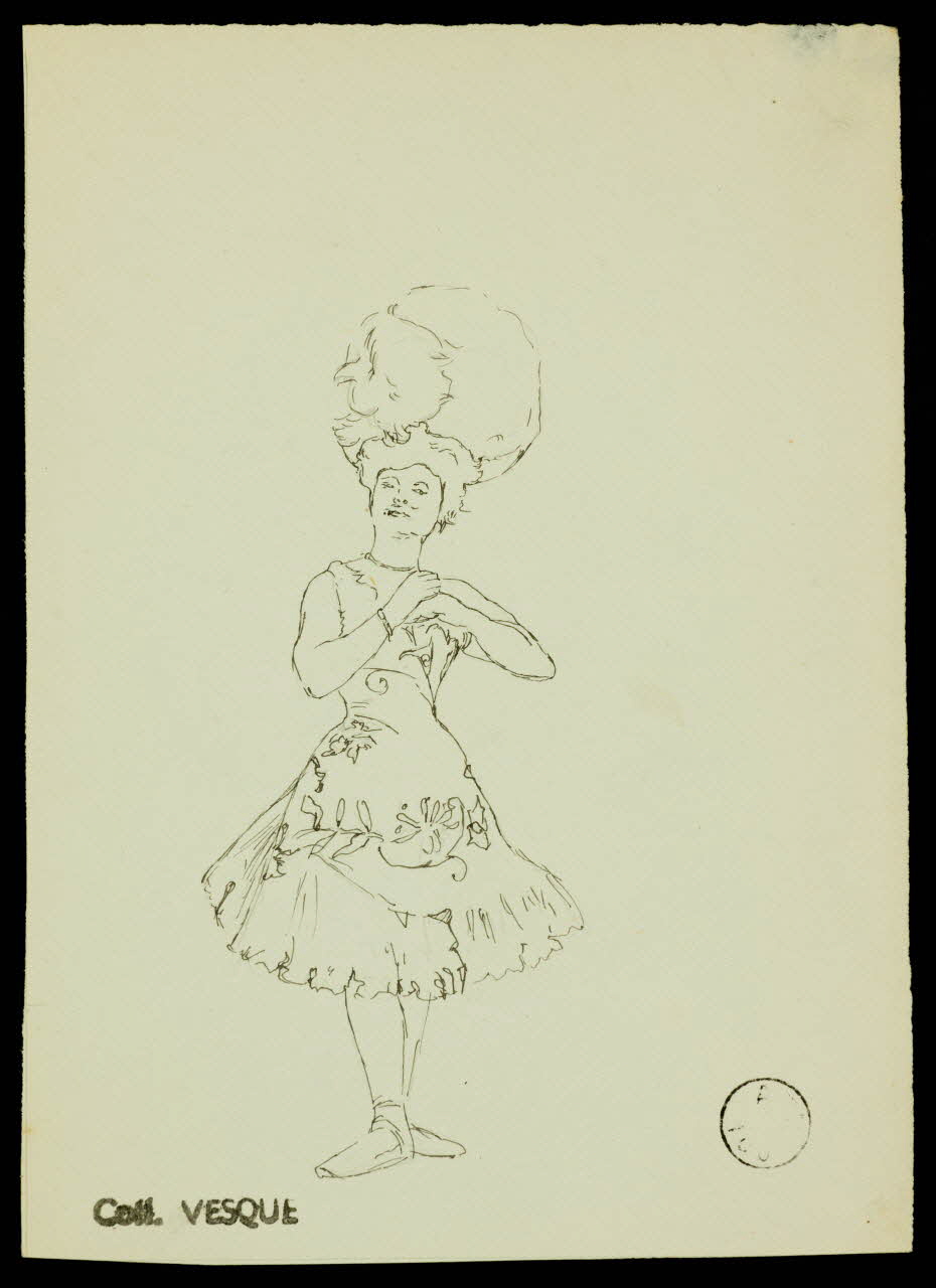 partie d'un ensemble de dessins Artiste du cirque 1968.102.1973.2 Photo Mucem