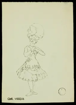 partie d'un ensemble de dessins Artiste du cirque 1968.102.1973.2 Photo Mucem