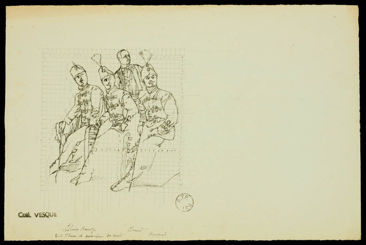 partie d'un ensemble de dessins Les Frères Karoly 1968.102.1977.9 Photo Mucem