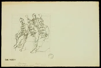 partie d'un ensemble de dessins Les Frères Karoly 1968.102.1977.9  Photo Mucem