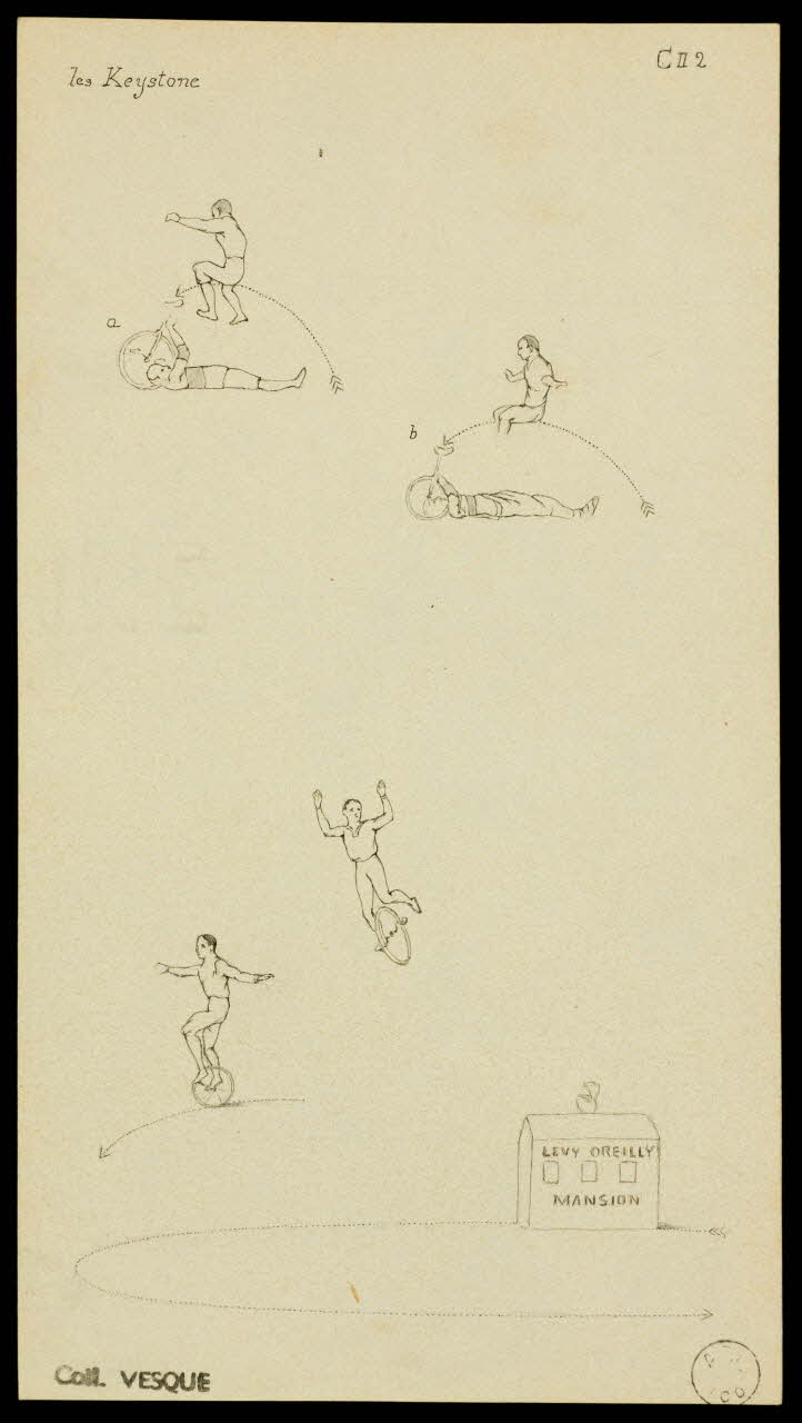 partie d'un ensemble de dessins les Keystone 1968.102.1984.3 Photo Mucem