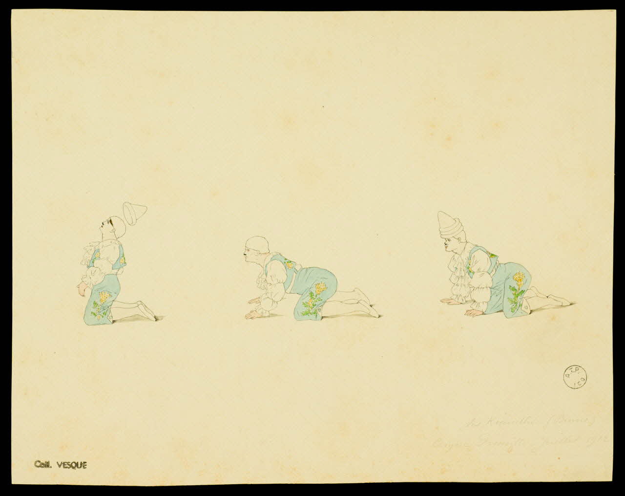 partie d'un ensemble de dessins Les Kiandhi (Bruno) 1968.102.1987.3 Photo Mucem
