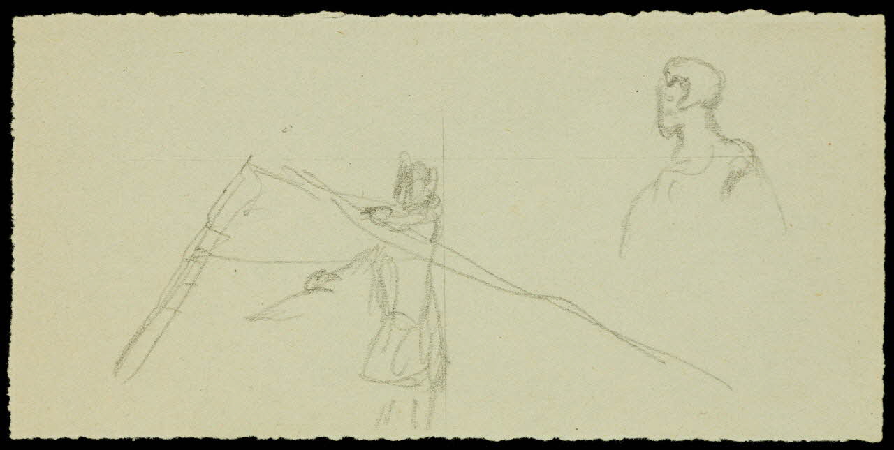 partie d'un ensemble de dessins Ebauche de figures 1968.102.1995.2 Photo Mucem