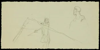 partie d'un ensemble de dessins Ebauche de figures 1968.102.1995.2  Photo Mucem