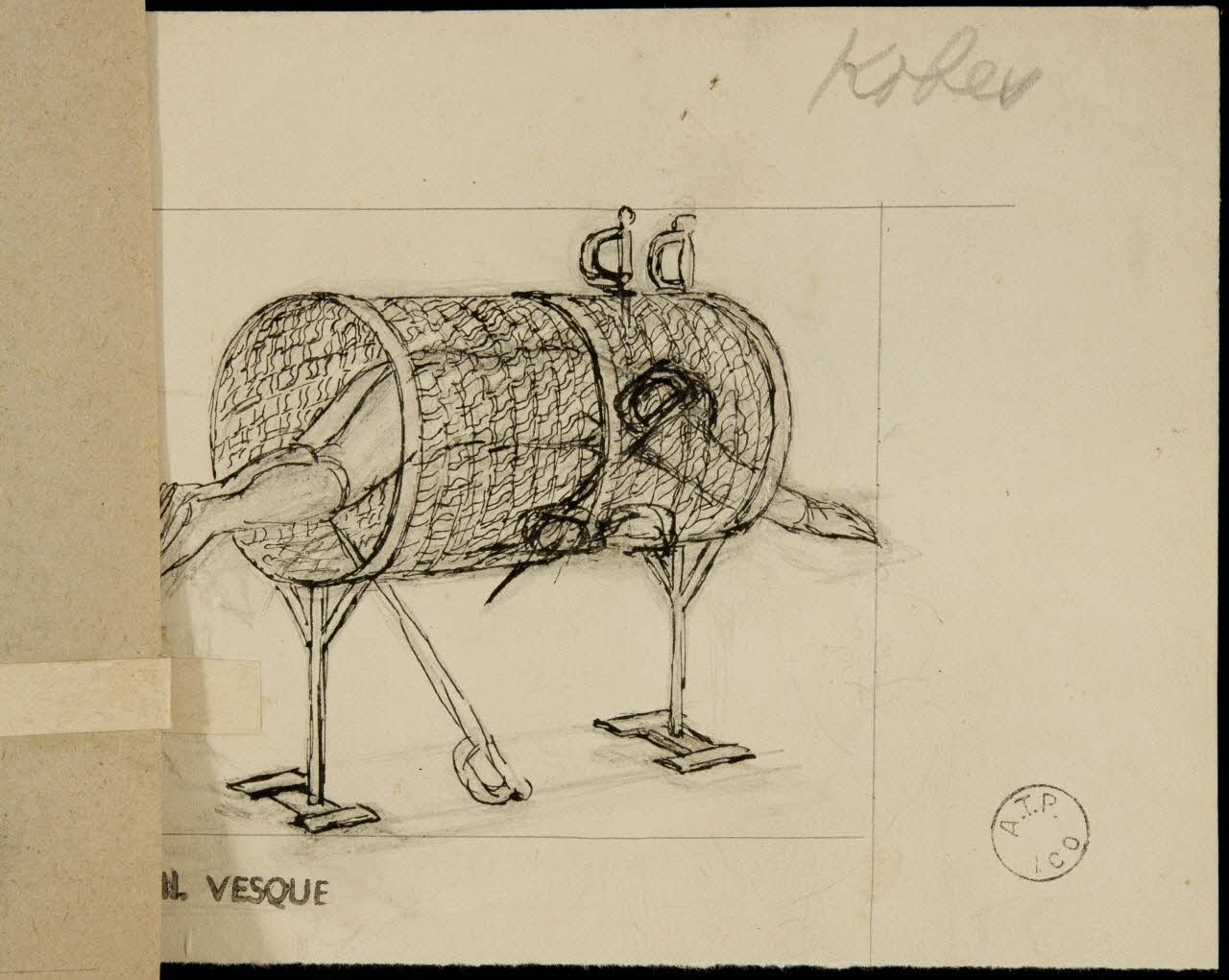 partie d'un ensemble de dessins Kobes 1968.102.1998.1 Photo Mucem