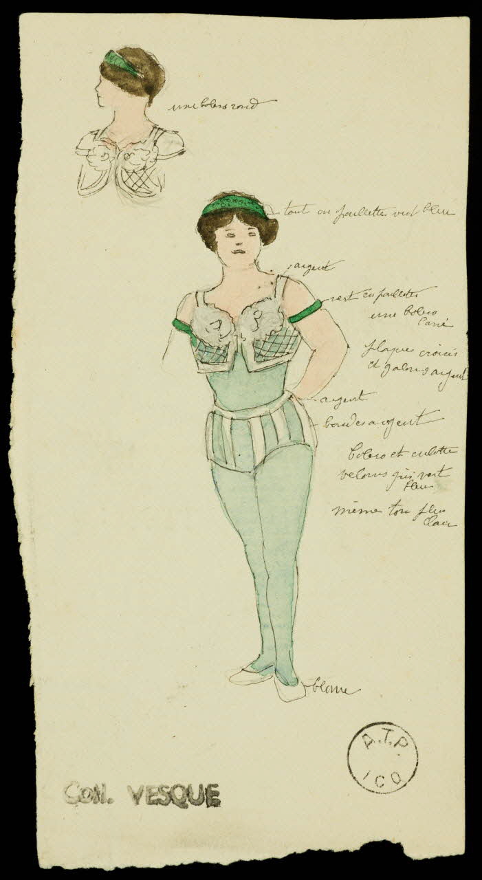 partie d'un ensemble de dessins Figures de cirque 1968.102.2003.3 Photo Mucem