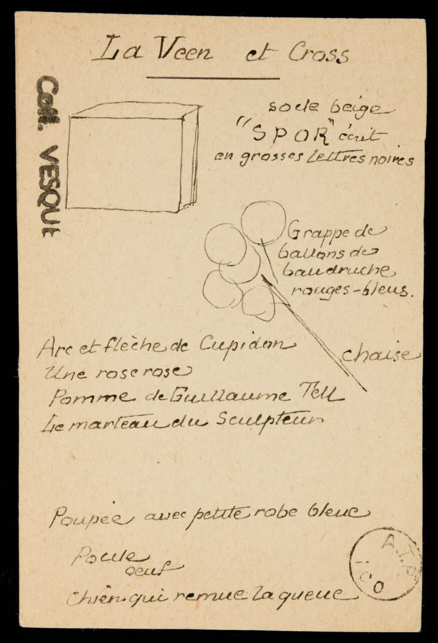 partie d'un ensemble de dessins La Veen et Cross 1968.102.2020.3 Photo Mucem