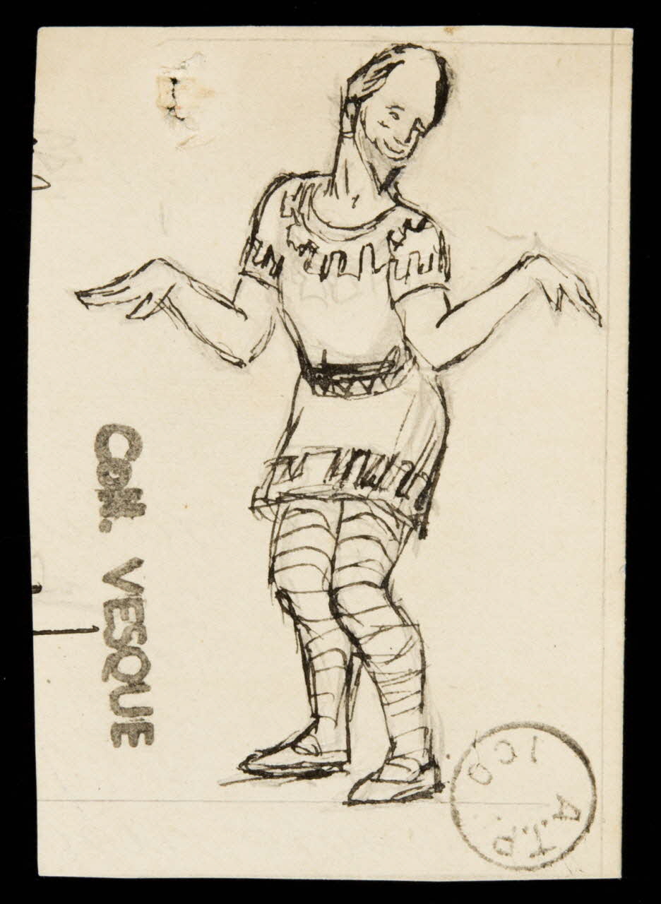 partie d'un ensemble de dessins Personnage de cirque 1968.102.2021.1 Photo Mucem