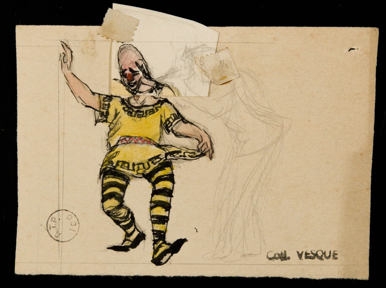 partie d'un ensemble de dessins Personnage de cirque 1968.102.2021.2 Photo Mucem