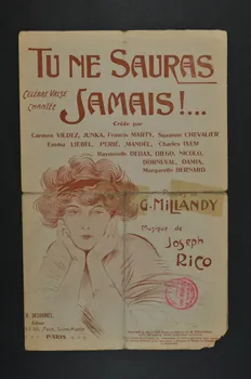 Joseph Rico ; Georges Millandy ; H. Delormel chanson petit format Île-de-France, France 1910 1966.153.4  Photo Mucem
