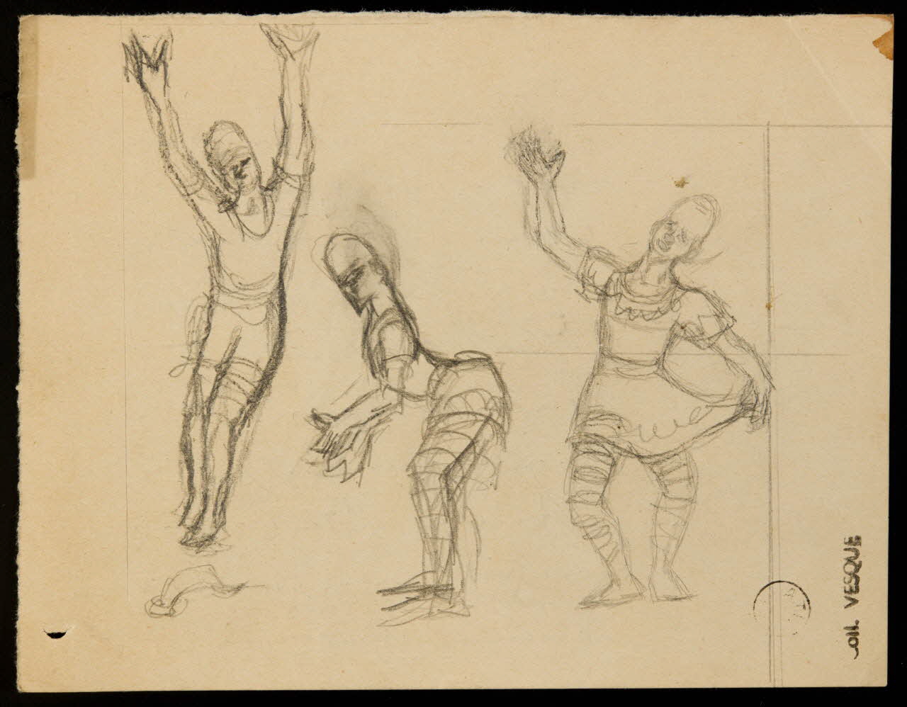 partie d'un ensemble de dessins Esquisses d'artistes de cirque 1968.102.2021.8 Photo Mucem