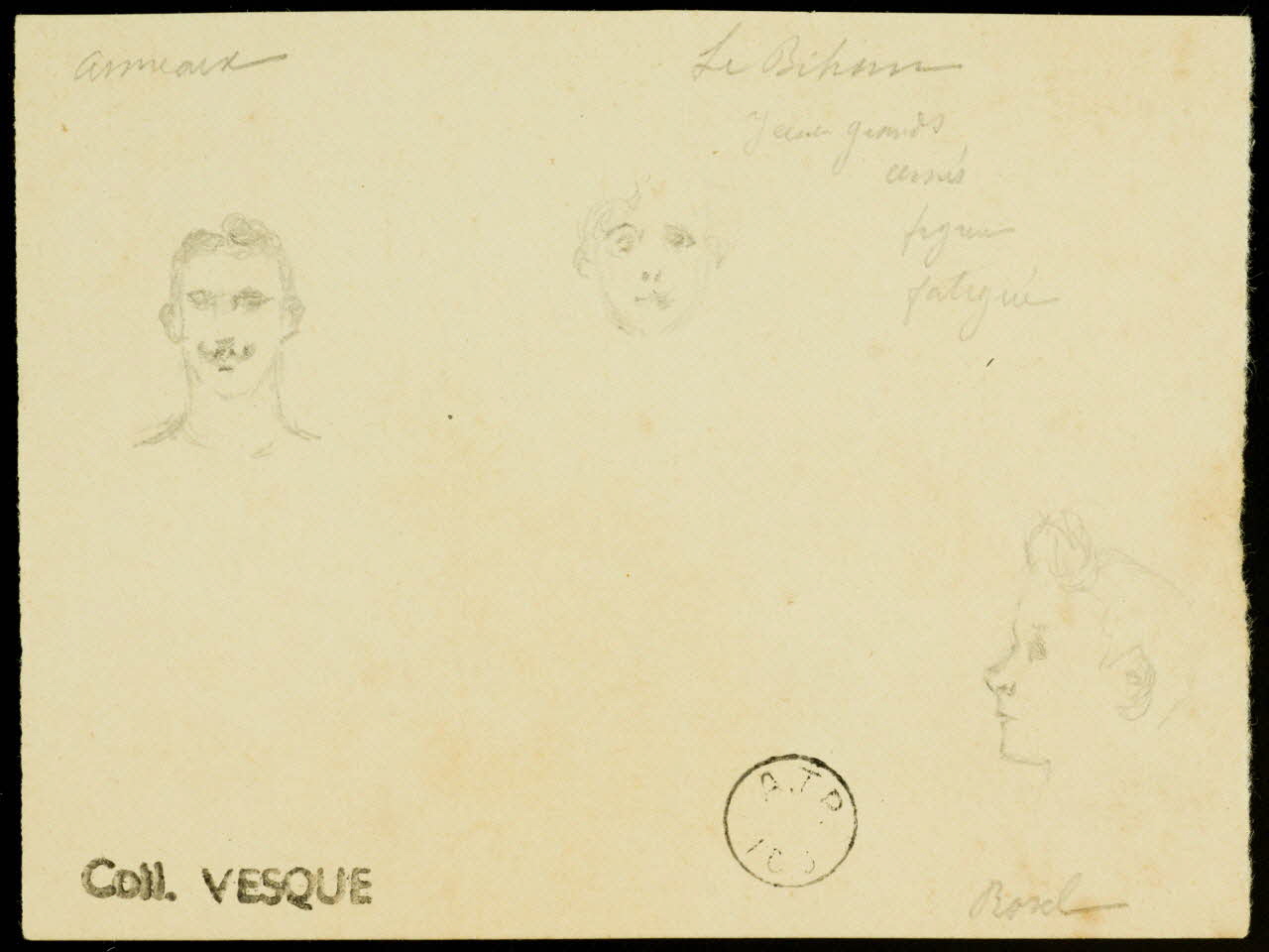 partie d'un ensemble de dessins Le Bihan 1968.102.2030.4 Photo Mucem