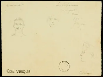 partie d'un ensemble de dessins Le Bihan 1968.102.2030.4 Photo Mucem