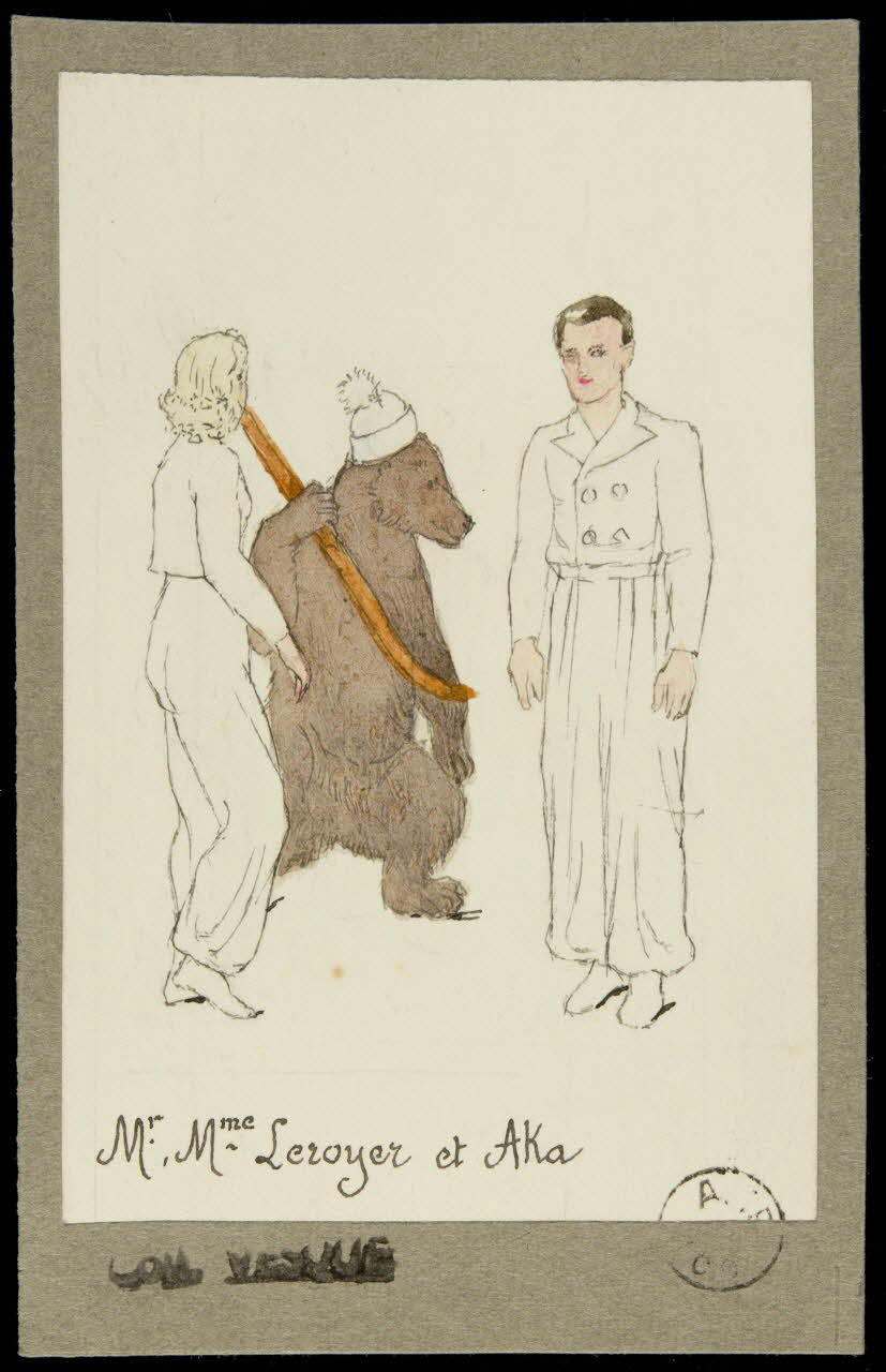 partie d'un ensemble de dessins Mr, Mme Leroyer et Aka 1968.102.2052 Photo Mucem