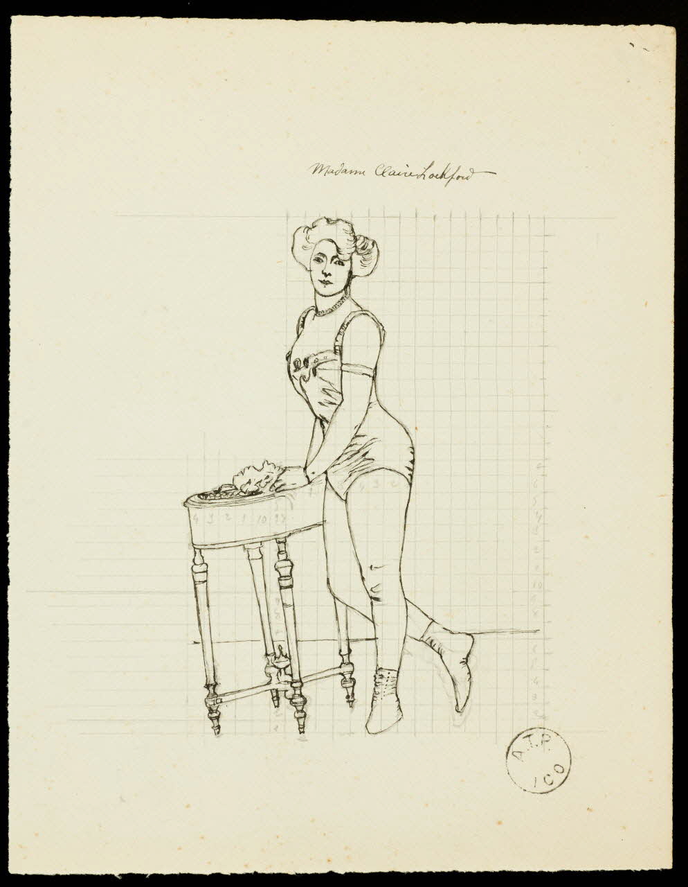 partie d'un ensemble de dessins Madame Claire Lockford 1968.102.2064.2 Photo Mucem