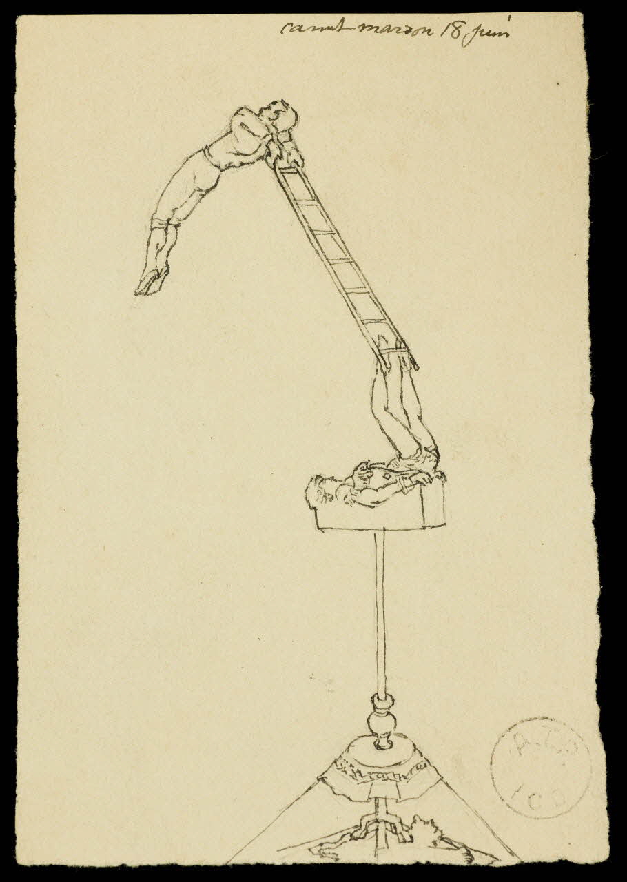 partie d'un ensemble de dessins Numéro d'équilibristes 1968.102.2065.2 Photo Mucem