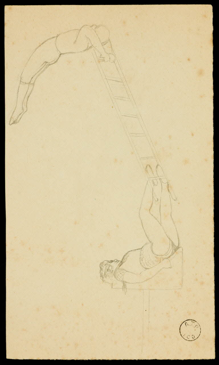 partie d'un ensemble de dessins Numéro d'équilibristes 1968.102.2065.8 Photo Mucem