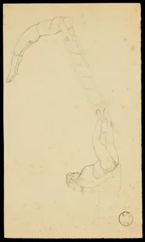 partie d'un ensemble de dessins Numéro d'équilibristes 1968.102.2065.8  Photo Mucem