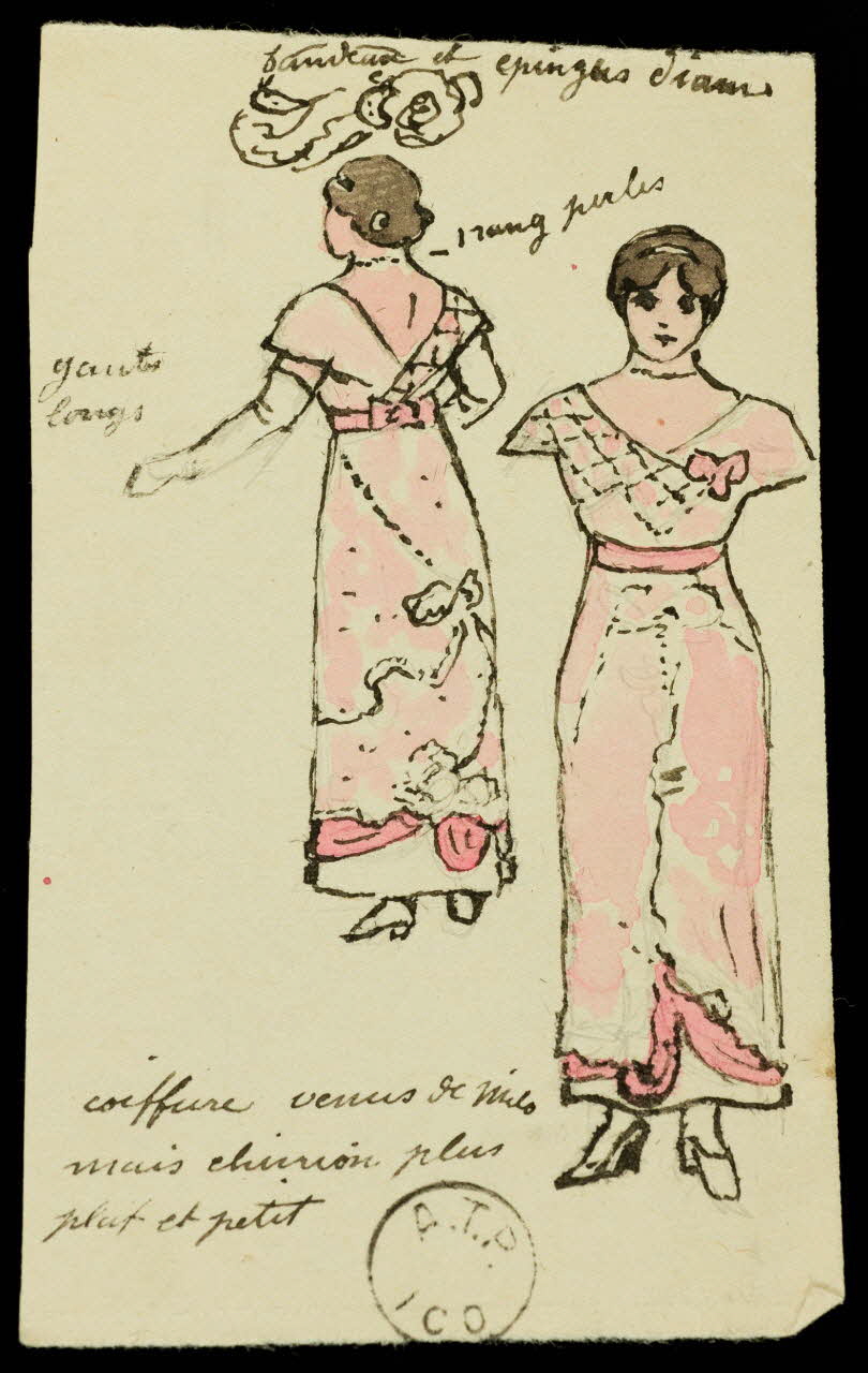 partie d'un ensemble de dessins Mme Lorch 1968.102.2074.1 Photo Mucem