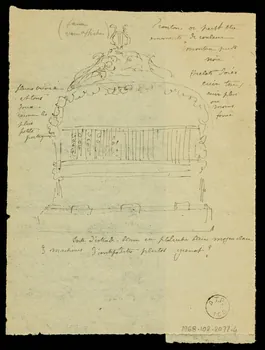 partie d'un ensemble de dessins Croquis annotés 1968.102.2077.4 Photo Mucem