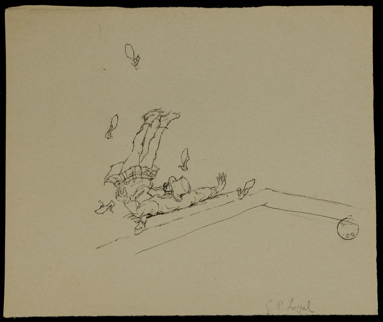 partie d'un ensemble de dessins E.P. Loyal 1968.102.2092 Photo Mucem