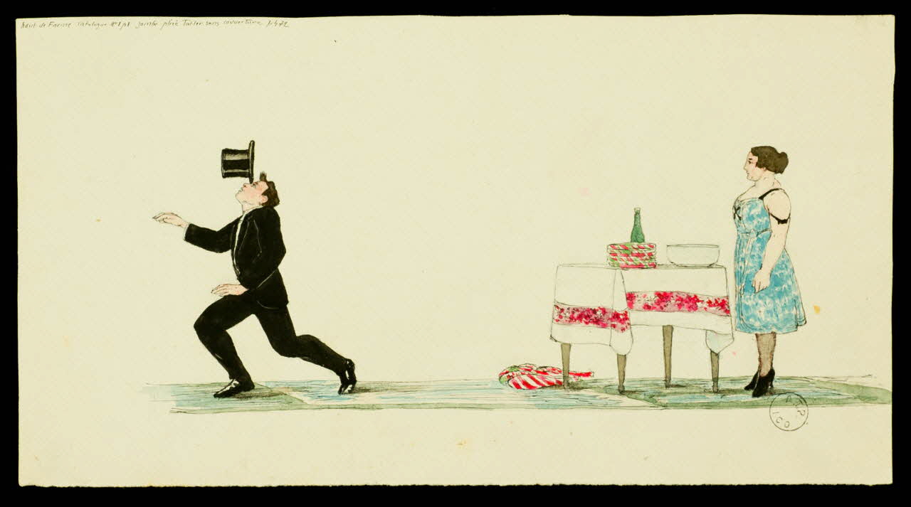 partie d'un ensemble de dessins Acrobatie avec un chapeau 1968.102.2093 Photo Mucem